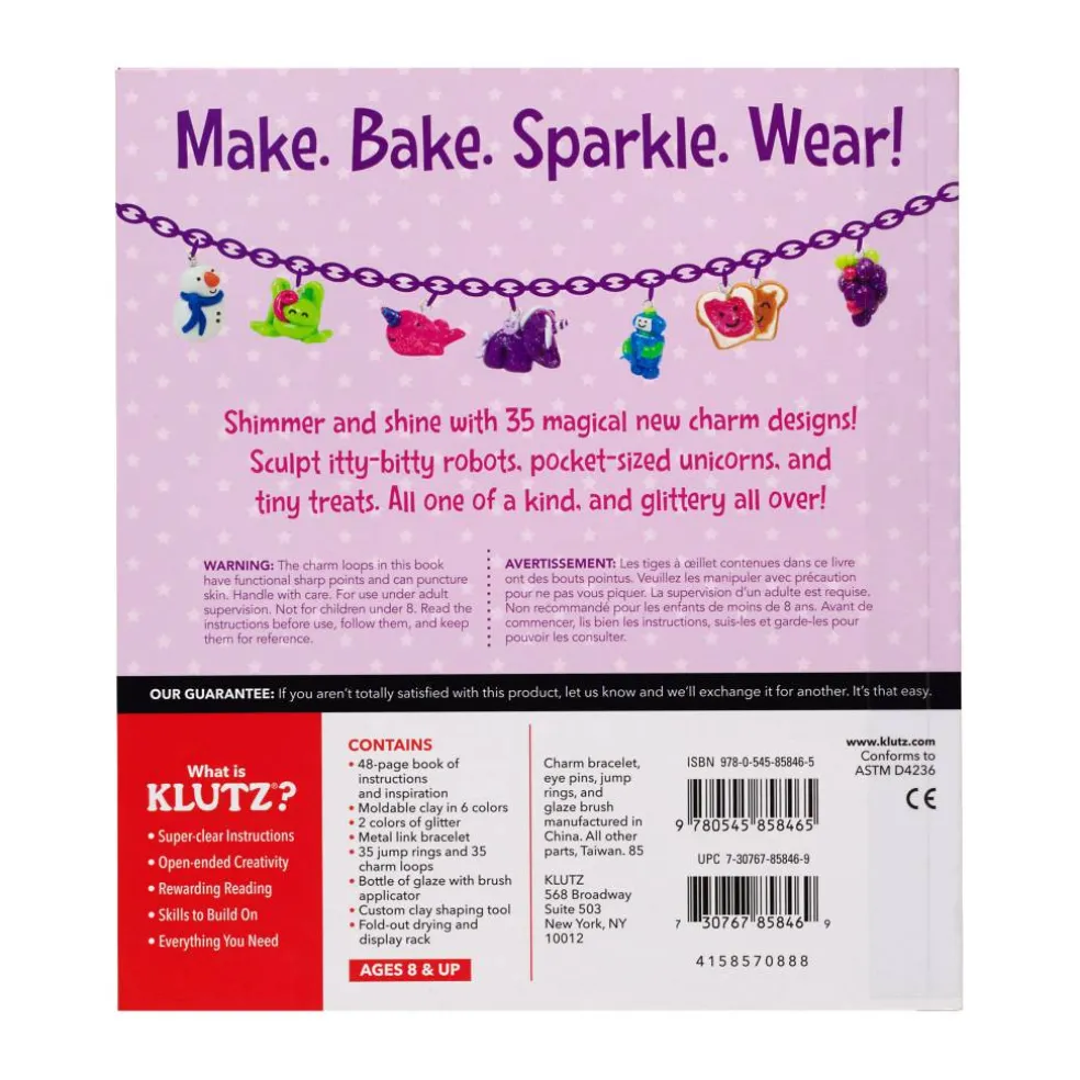 Klutz® Make Glitter Clay Charms Kit