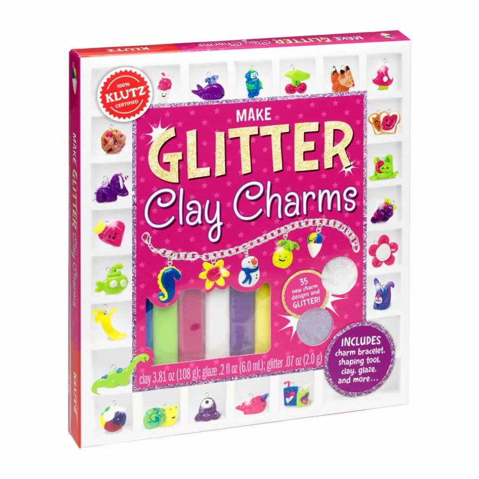 Klutz® Make Glitter Clay Charms Kit