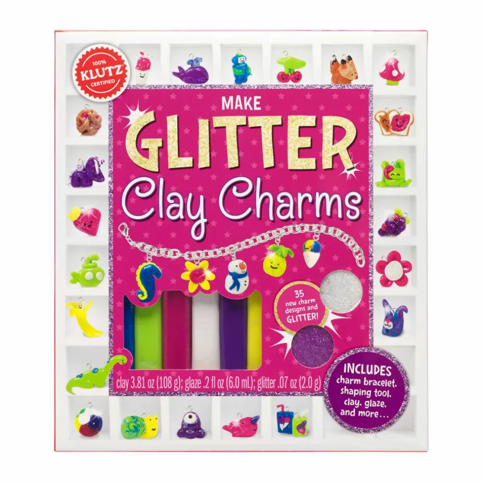 Klutz® Make Glitter Clay Charms Kit