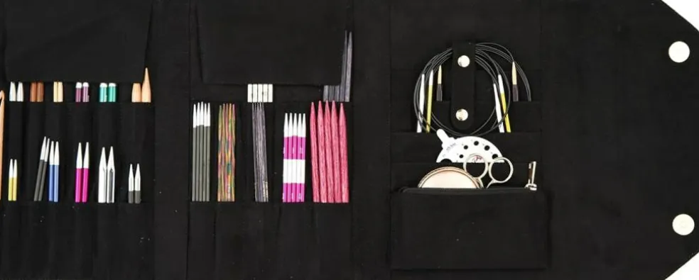 KnitPro Assorted Knitting Needle Case- Beige or Black
