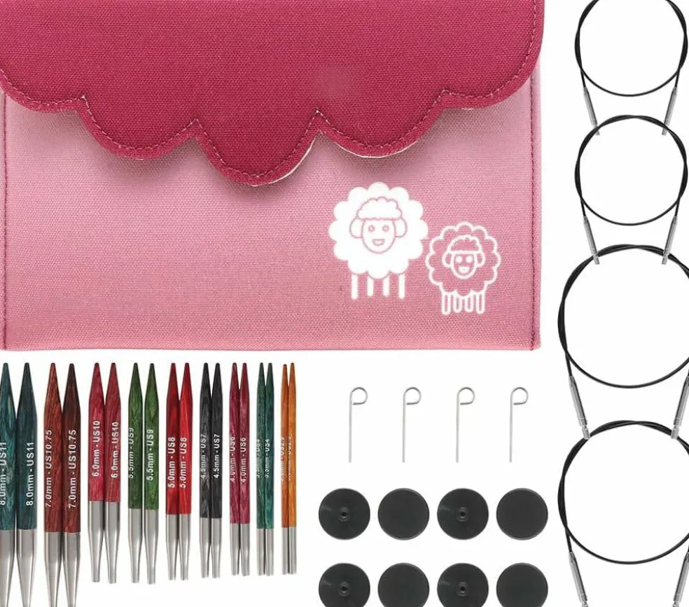 KnitPro Dreamz Deluxe Interchangeable Circular Knitting Needle Set 4" (10cm)