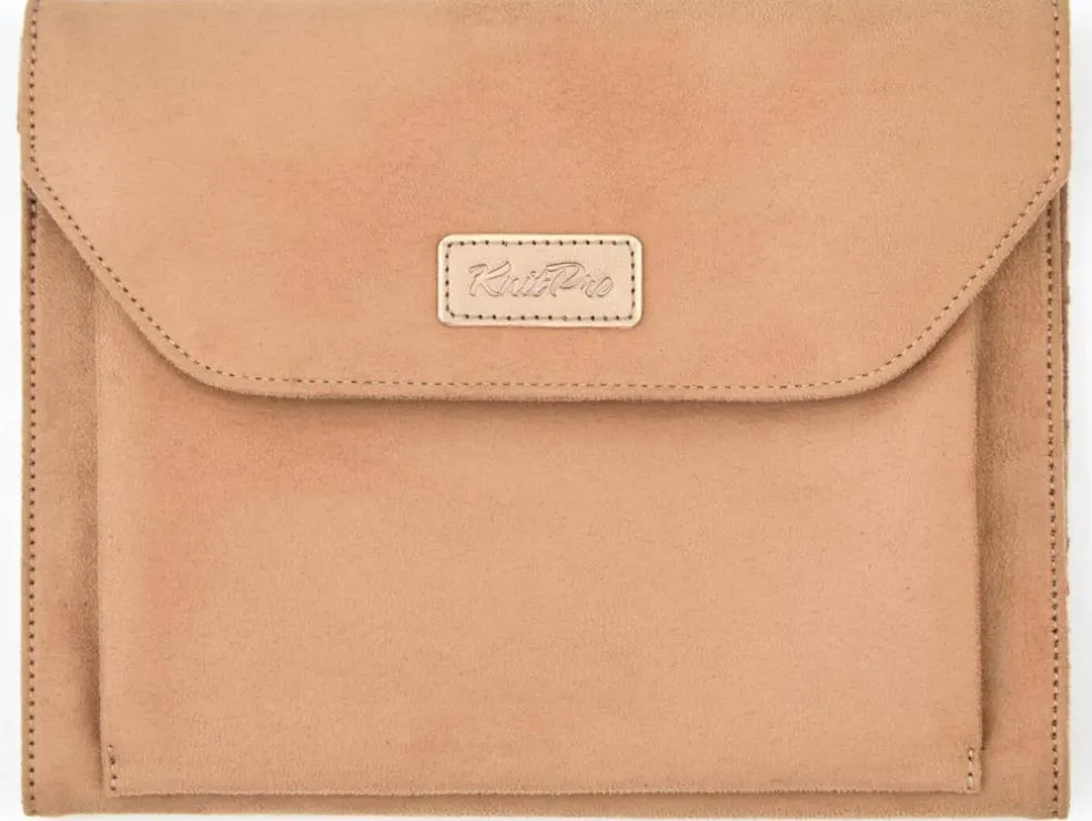 KnitPro Interchangeable Knitting Needle Case- Beige or Black, 8.5"x 6.9" x 0.5"