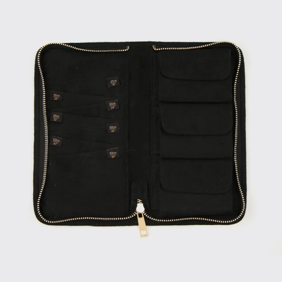 KnitPro Knitting Needle Cable Case- Beige or Black
