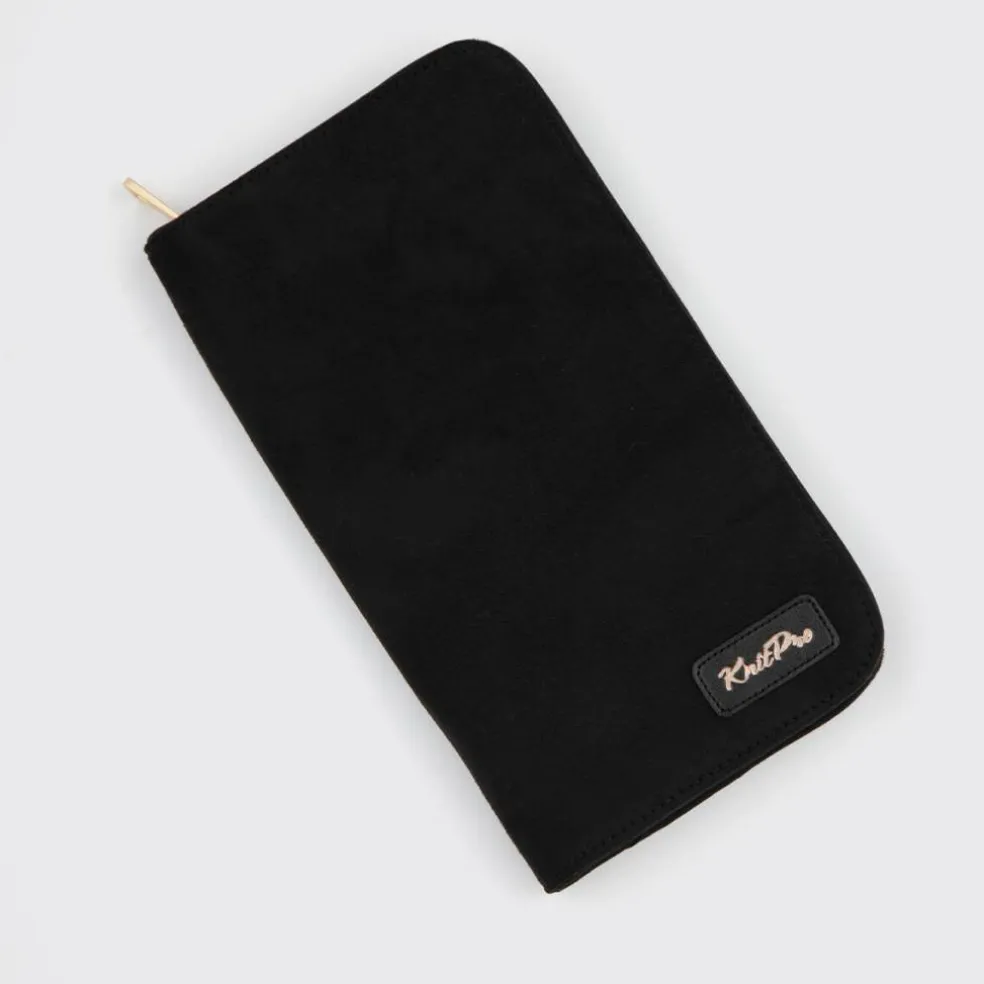 KnitPro Knitting Needle Cable Case- Beige or Black