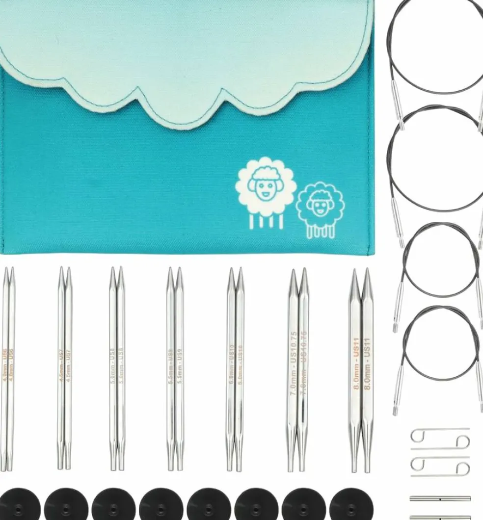 KnitPro Nova Cubics Deluxe Interchangeable Knitting Needle Set 5" (13cm)