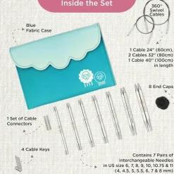 KnitPro Nova Cubics Deluxe Interchangeable Knitting Needle Set 5