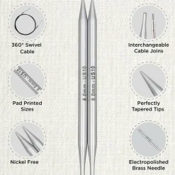 KnitPro Nova Deluxe Interchangeable Knitting Needle Set 5" (13cm)