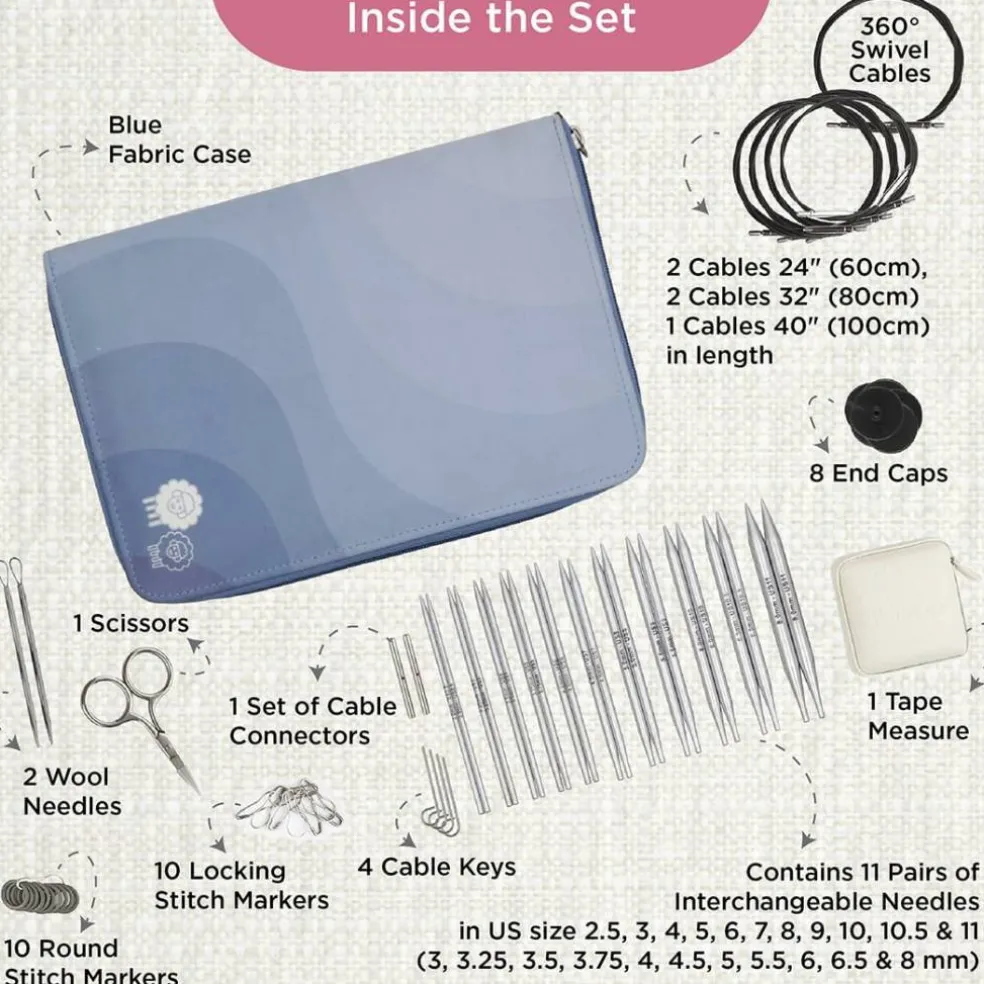 KnitPro Nova Regal Interchangeable Knitting Needle Set 5" (13cm)