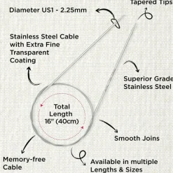 KnitPro Stelo Lace Fixed Circular Knitting Needles 16