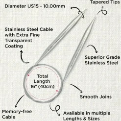 KnitPro Stelo Lace Fixed Circular Knitting Needles 16