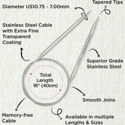 KnitPro Stelo Lace Fixed Circular Knitting Needles 16