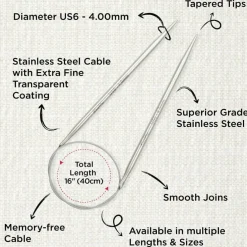 KnitPro Stelo Lace Fixed Circular Knitting Needles 16