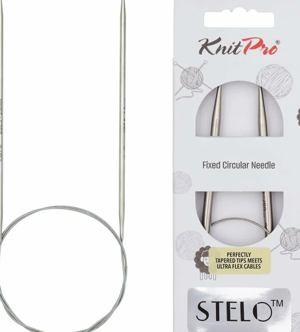 KnitPro Stelo Lace Fixed Circular Knitting Needles 16" (40cm) Size 0 - 15