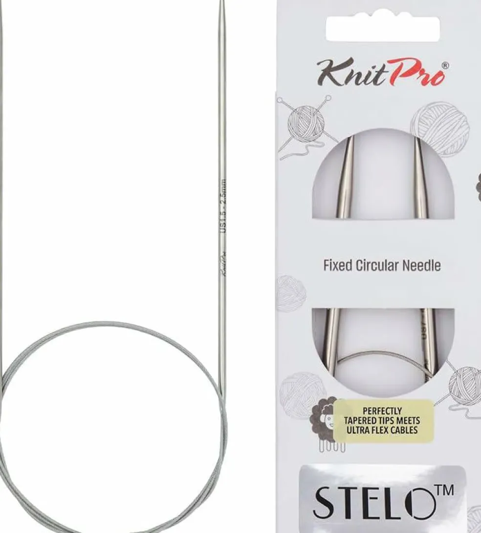 KnitPro Stelo Lace Fixed Circular Knitting Needles 16" (40cm) Size 0 - 15