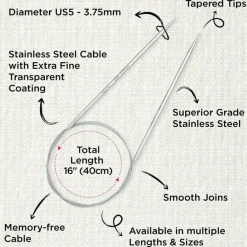 KnitPro Stelo Lace Fixed Circular Knitting Needles 16