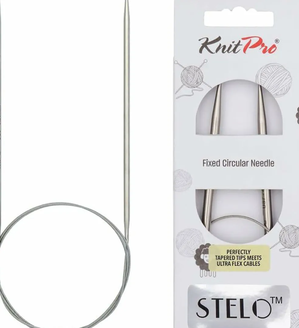 KnitPro Stelo Lace Fixed Circular Knitting Needles 16" (40cm) Size 0 - 15