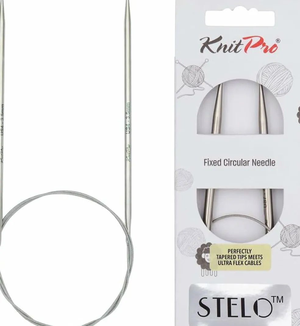 KnitPro Stelo Lace Fixed Circular Knitting Needles 40" Size 0 - 17