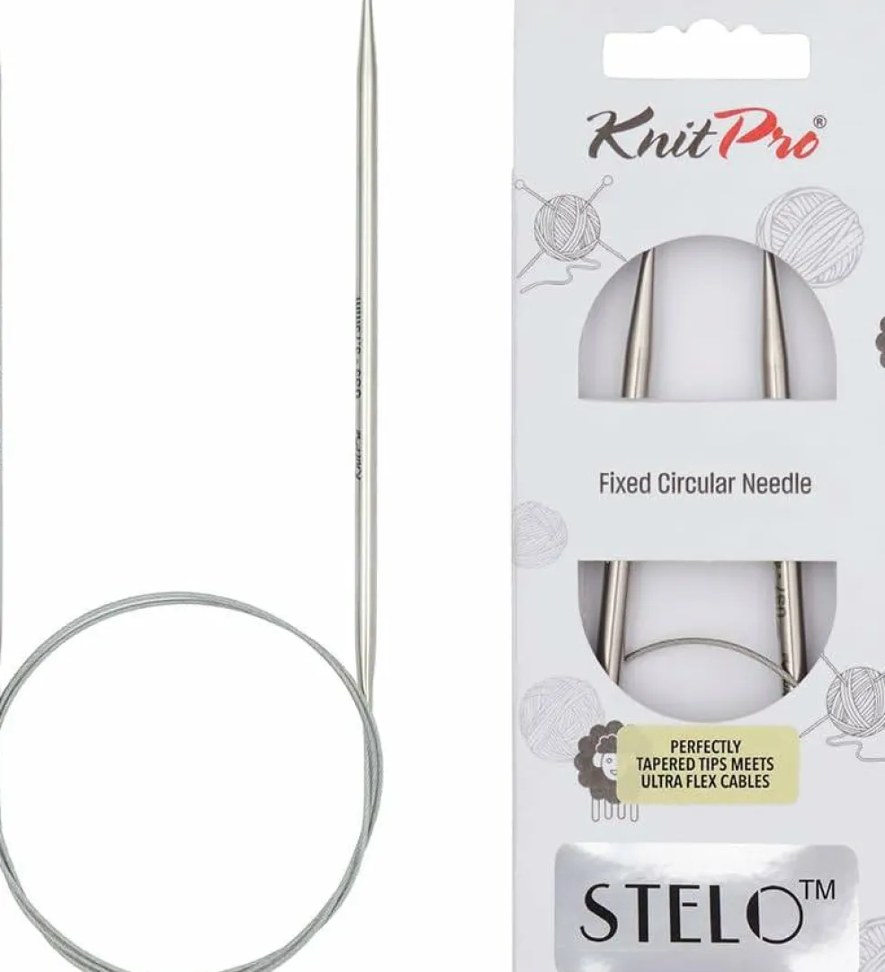 KnitPro Stelo Lace Fixed Circular Knitting Needles 40" Size 0 - 17