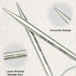 KnitPro Stelo Lace Fixed Circular Knitting Needles 40