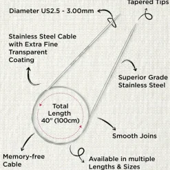 KnitPro Stelo Lace Fixed Circular Knitting Needles 40