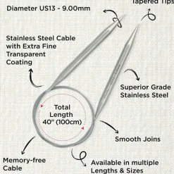 KnitPro Stelo Lace Fixed Circular Knitting Needles 40