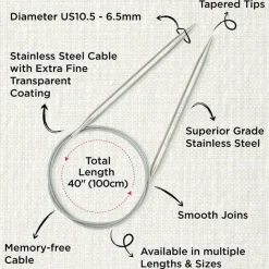 KnitPro Stelo Lace Fixed Circular Knitting Needles 40