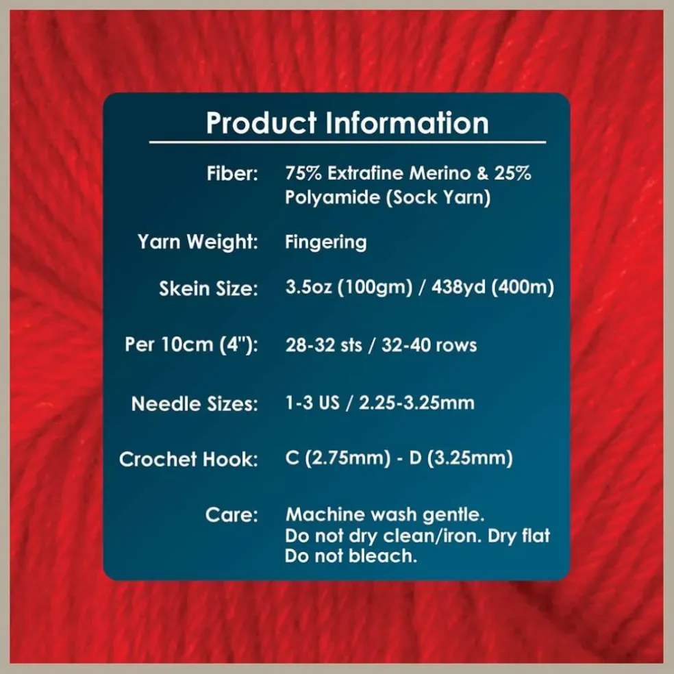 KnitPro Symfonie Premium Hand-Dyed Merino Wool & Polyamide Sock Yarns|Terra Variegated Colors, Include New Colors