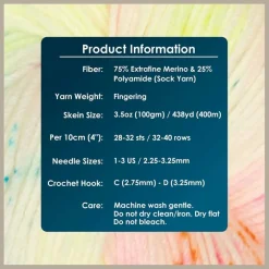 KnitPro Symfonie Premium Hand-Dyed Merino Wool & Polyamide Sock Yarns|Terra Variegated Colors, Include New Colors
