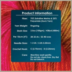 KnitPro Symfonie Premium Hand-Dyed Merino Wool & Polyamide Sock Yarns|Terra Variegated Colors, Include New Colors