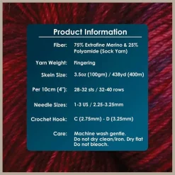 KnitPro Symfonie Premium Hand-Dyed Merino Wool & Polyamide Sock Yarns|Terra Variegated Colors, Include New Colors