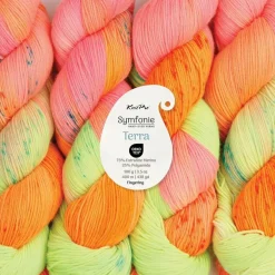 KnitPro Symfonie Premium Hand-Dyed Merino Wool & Polyamide Sock Yarns|Terra Variegated Colors, Include New Colors