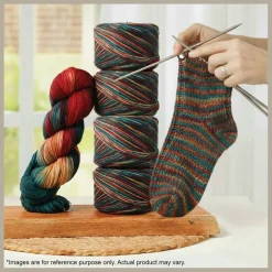 KnitPro Symfonie Premium Hand-Dyed Merino Wool & Polyamide Sock Yarns|Terra Variegated Colors, Include New Colors