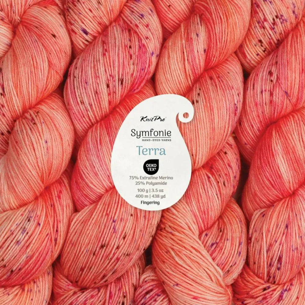 KnitPro Symfonie Premium Hand-Dyed Merino Wool & Polyamide Sock Yarns|Terra Variegated Colors, Include New Colors