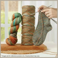 KnitPro Symfonie Premium Hand-Dyed Merino Wool & Polyamide Sock Yarns|Terra Variegated Colors, Include New Colors