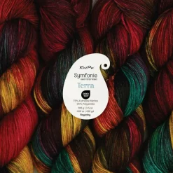 KnitPro Symfonie Premium Hand-Dyed Merino Wool & Polyamide Sock Yarns|Terra Variegated Colors, Include New Colors