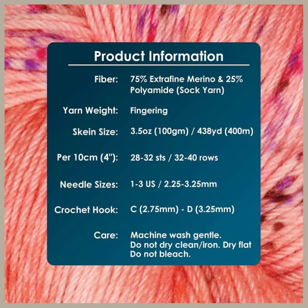 KnitPro Symfonie Premium Hand-Dyed Merino Wool & Polyamide Sock Yarns|Terra Variegated Colors, Include New Colors