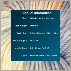 KnitPro Symfonie Premium Hand Dyed Yarn Merino Wool| Bella Variegated Colors, Include New Colors!