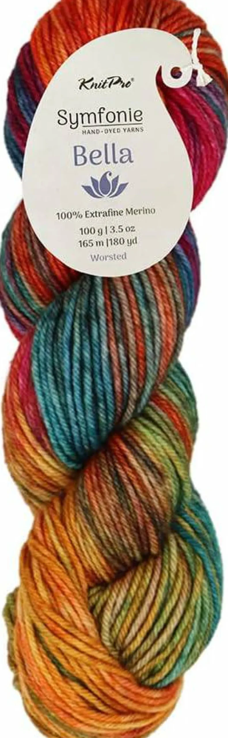 KnitPro Symfonie Premium Hand Dyed Yarn Merino Wool| Bella Variegated Colors, Include New Colors!