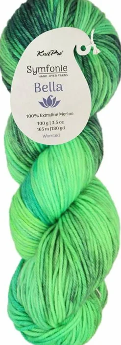 KnitPro Symfonie Premium Hand Dyed Yarn Merino Wool| Bella Variegated Colors, Include New Colors!