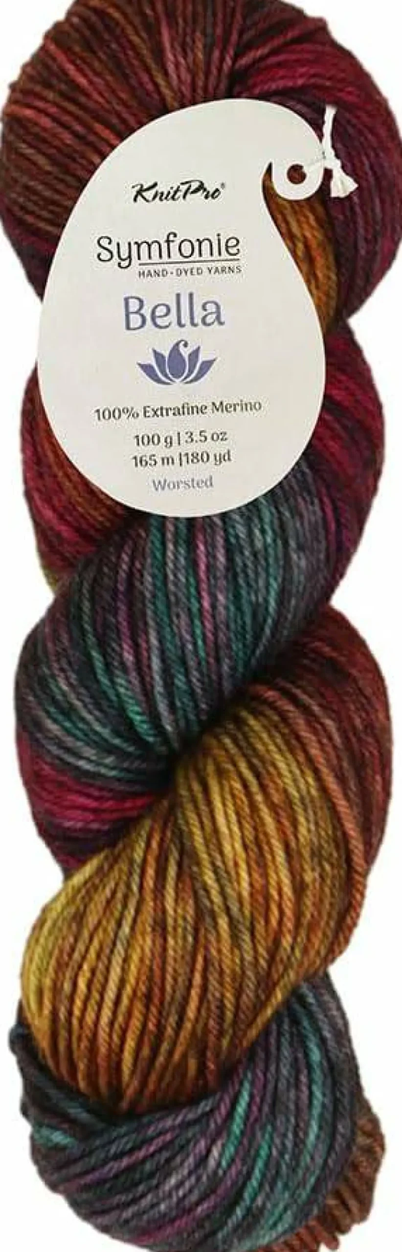 KnitPro Symfonie Premium Hand Dyed Yarn Merino Wool| Bella Variegated Colors, Include New Colors!