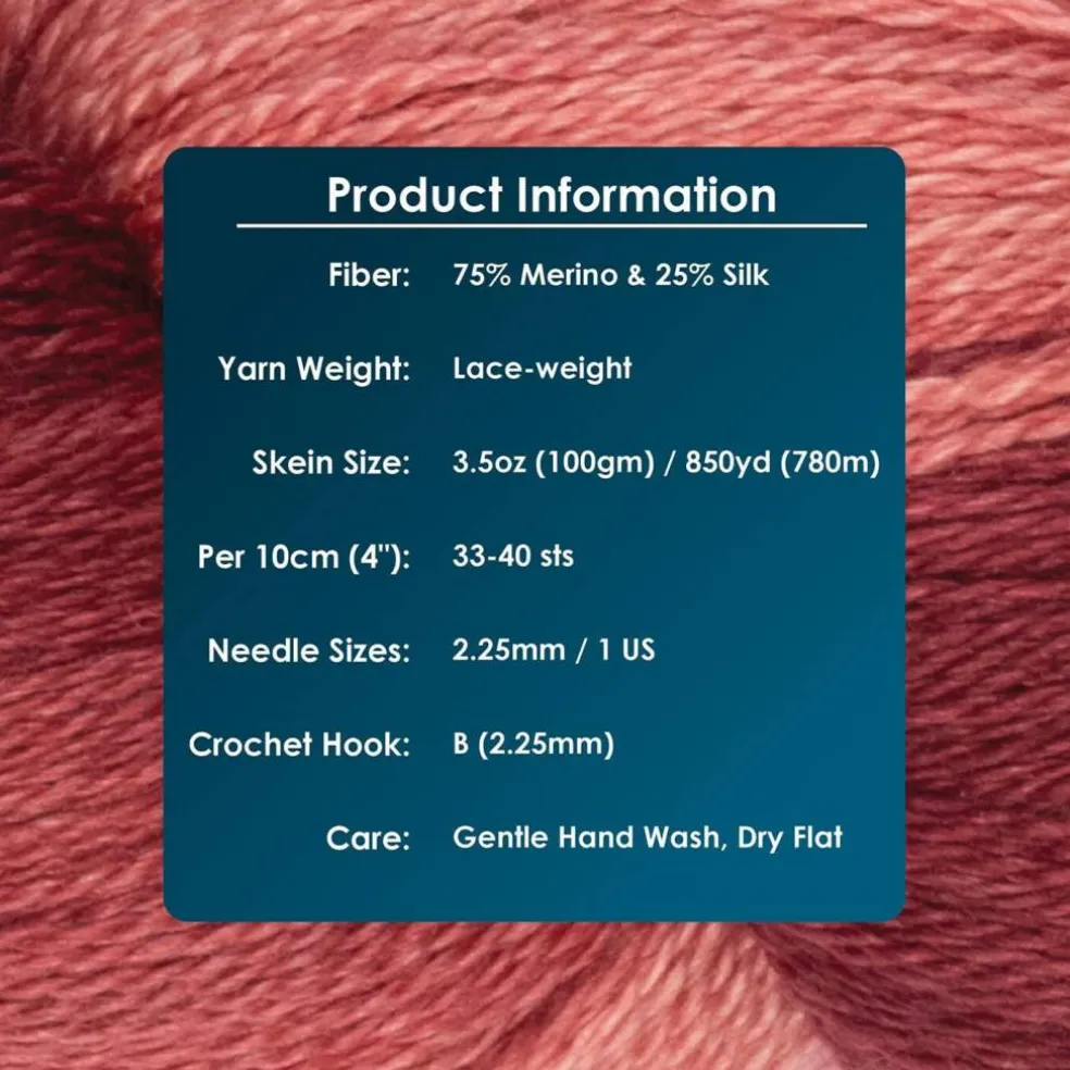 KnitPro Symfonie Premium Hand Dyed Merino & Silk Lace Weight Yarns | Diva