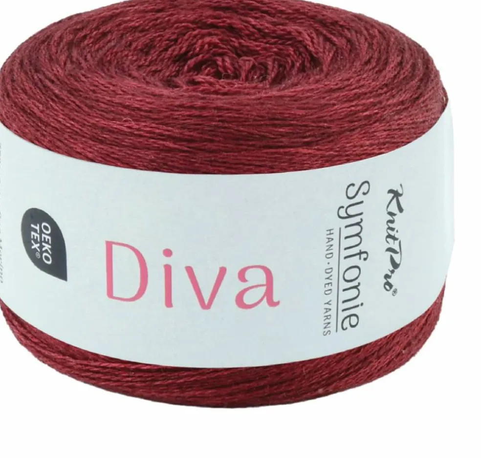 KnitPro Symfonie Premium Hand Dyed Merino & Silk Lace Weight Yarns | Diva
