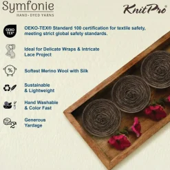 KnitPro Symfonie Premium Hand Dyed Merino & Silk Lace Weight Yarns | Diva