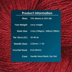 KnitPro Symfonie Premium Hand Dyed Merino & Silk Lace Weight Yarns | Diva