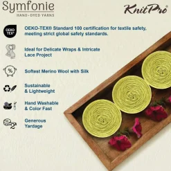 KnitPro Symfonie Premium Hand Dyed Merino & Silk Lace Weight Yarns | Diva