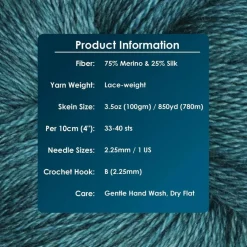 KnitPro Symfonie Premium Hand Dyed Merino & Silk Lace Weight Yarns | Diva