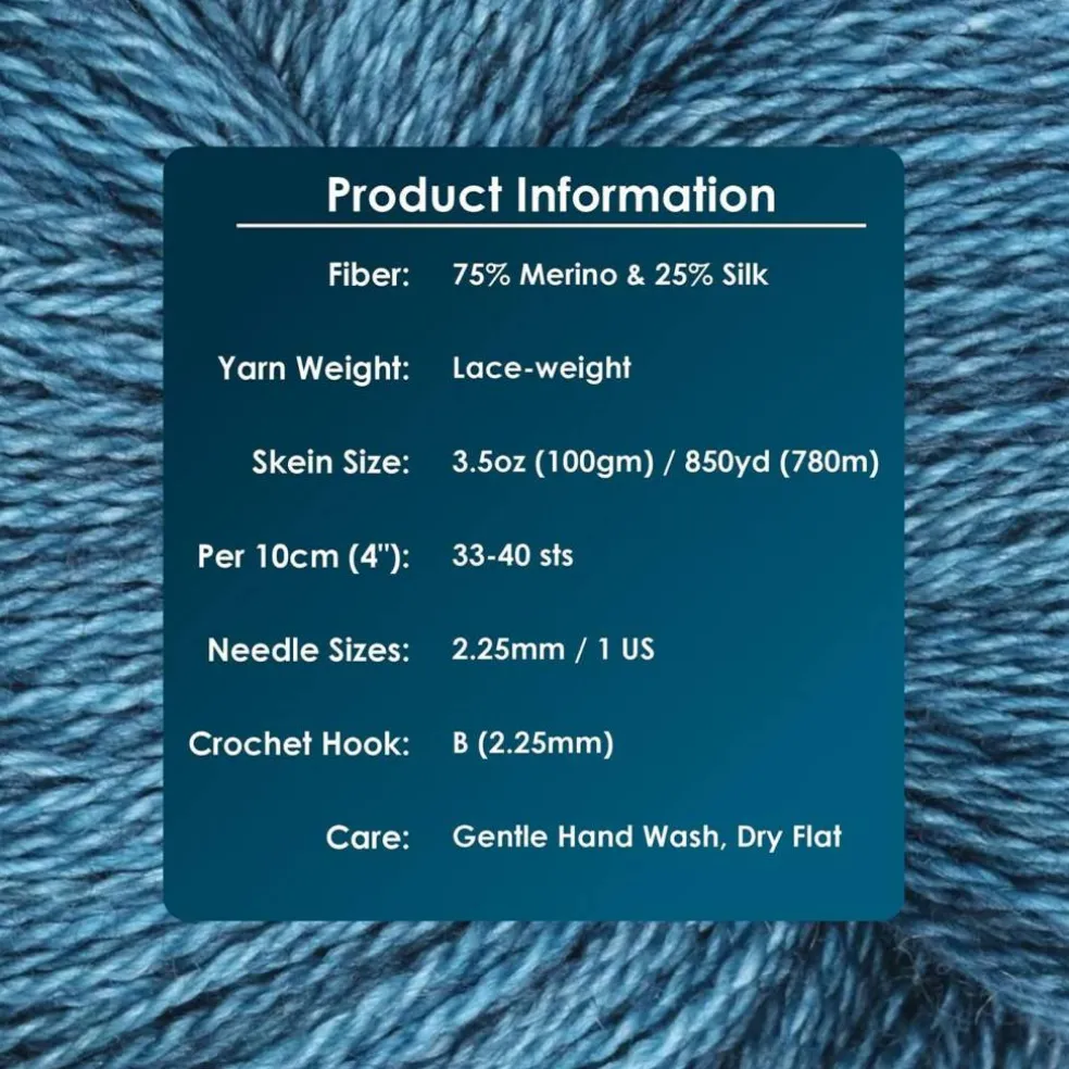 KnitPro Symfonie Premium Hand Dyed Merino & Silk Lace Weight Yarns | Diva