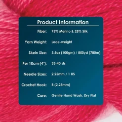 KnitPro Symfonie Premium Hand Dyed Merino & Silk Lace Weight Yarns | Diva