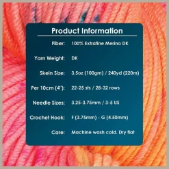 KnitPro Symfonie Premium Hand Dyed Yarn Merino Wool & Silk Blend| Luna