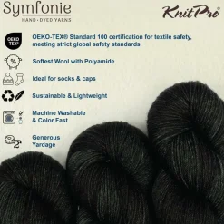KnitPro Symfonie Premium Hand-Dyed Merino Wool & Polyamide Sock Yarns|Terra